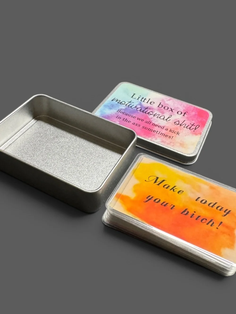 Little Box of Motivational Shit Funny Affirmation Cards Gift NIP
